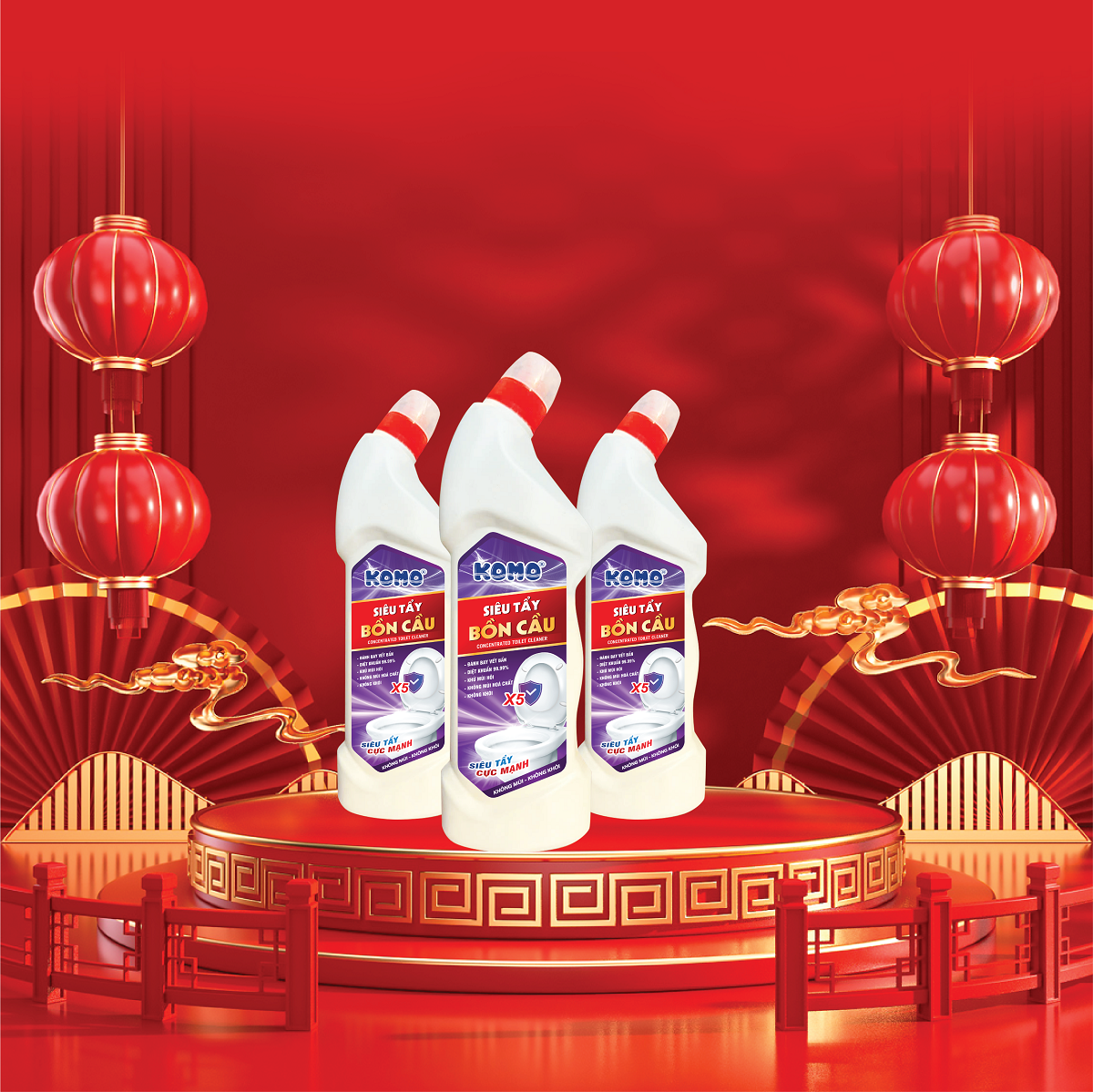 Dung Dịch Siêu Tẩy Bồn Cầu KOMO